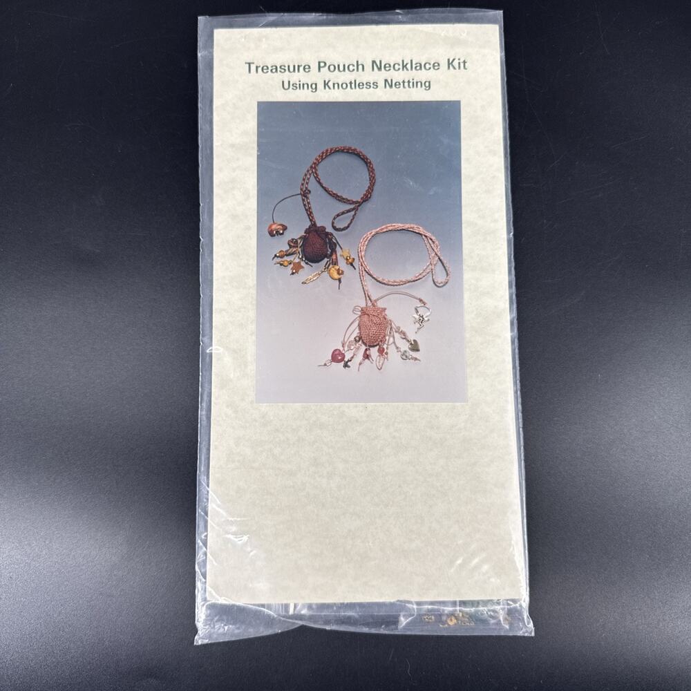 Origins by Laura Breisachert Treasure Pouch Necklace Kit Using Knotless Netting